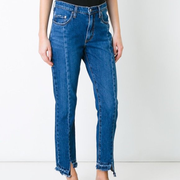 Nobody Denim - Distressed Chewed-Hem Boho Edition Blue Jeans